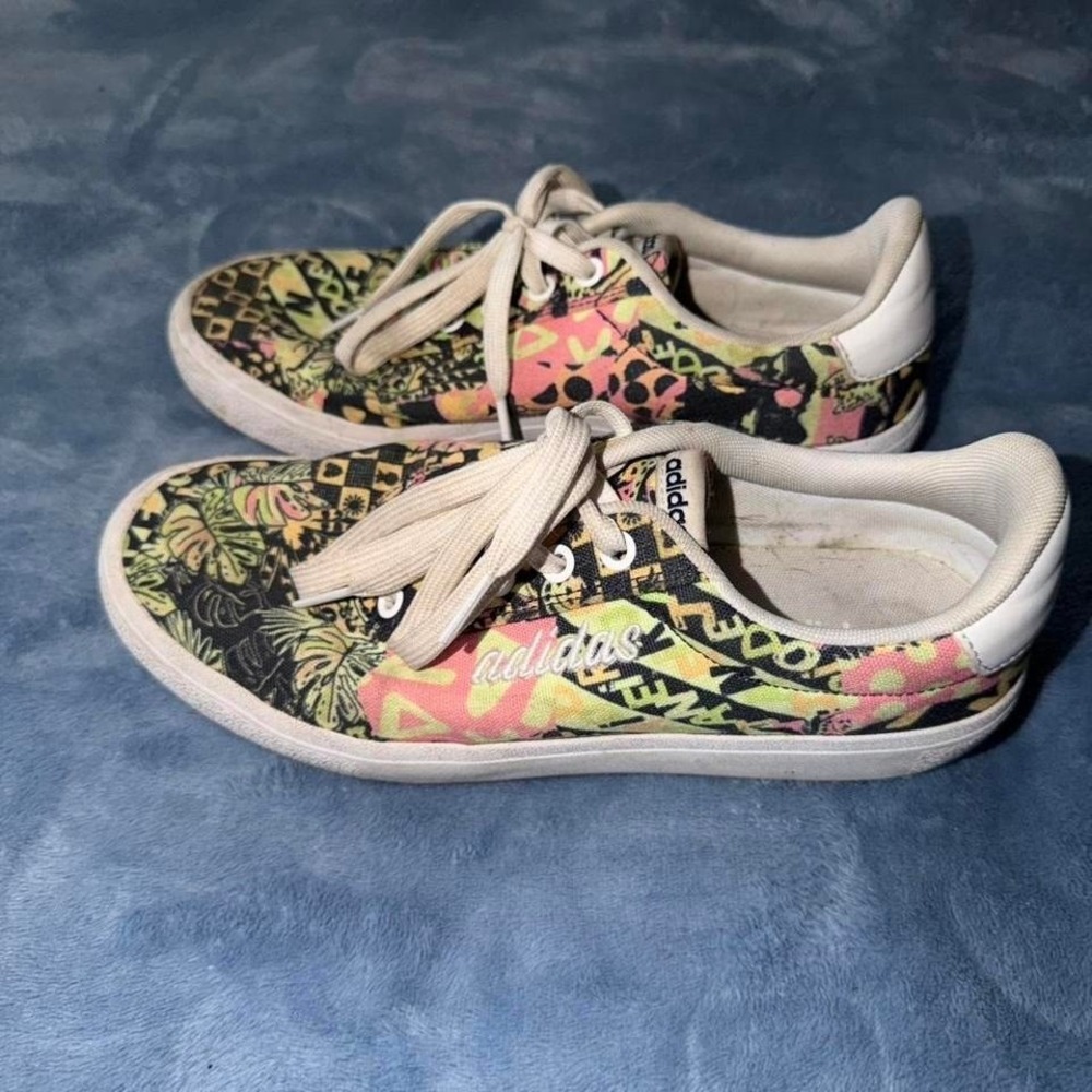 Adidas Farm Rio X VULCRAID3 White multicoloured sneakers, Size US 7.5